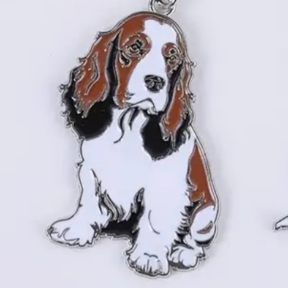 NEW! Enamel Cocker Spaniel  "I ❤️ Dogs" Keychain/Bag 🎒 👜 Charm ~ 🎁 🐾 🐕